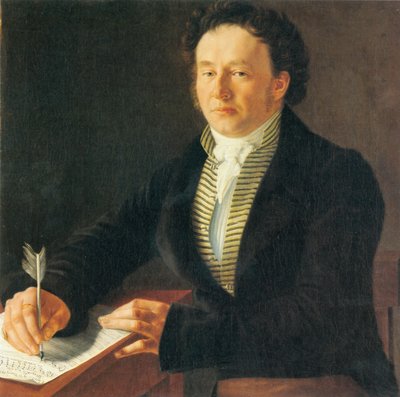 Portrait of Composer Ludwig (Louis) Spohr, 1824 in Kassel by Johann August Nahl the Younger